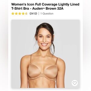 NWT Auden Nursing Full Coverage Lightly Lined T Shirt Bra